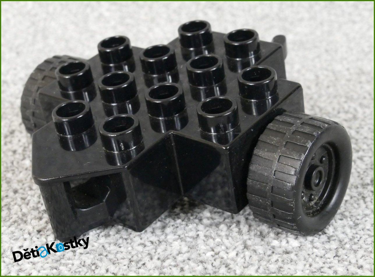 Lego® Duplo® Podvozek 4x4 Černý se Dvěma Kolečky