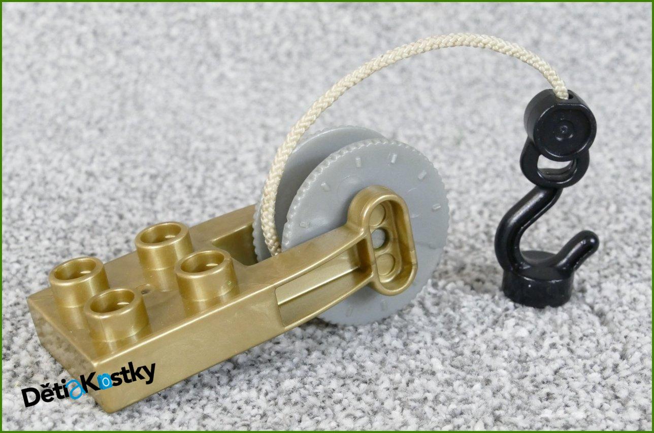 Lego® Duplo® Naviják Malý Zlatý - Šedé Kolečko s Hákem
