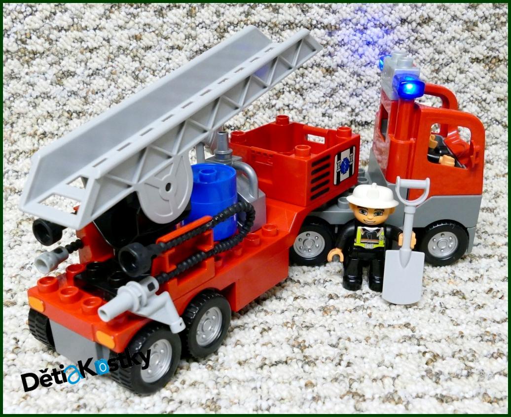 Lego® Duplo® Hasičské Auto Šedý Tahač/Červený Návěs
