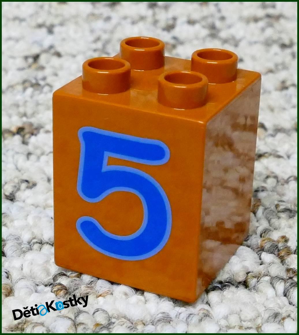 Lego® Duplo® Kostka 2x2x2 Hnědá - Mordá Pětka
