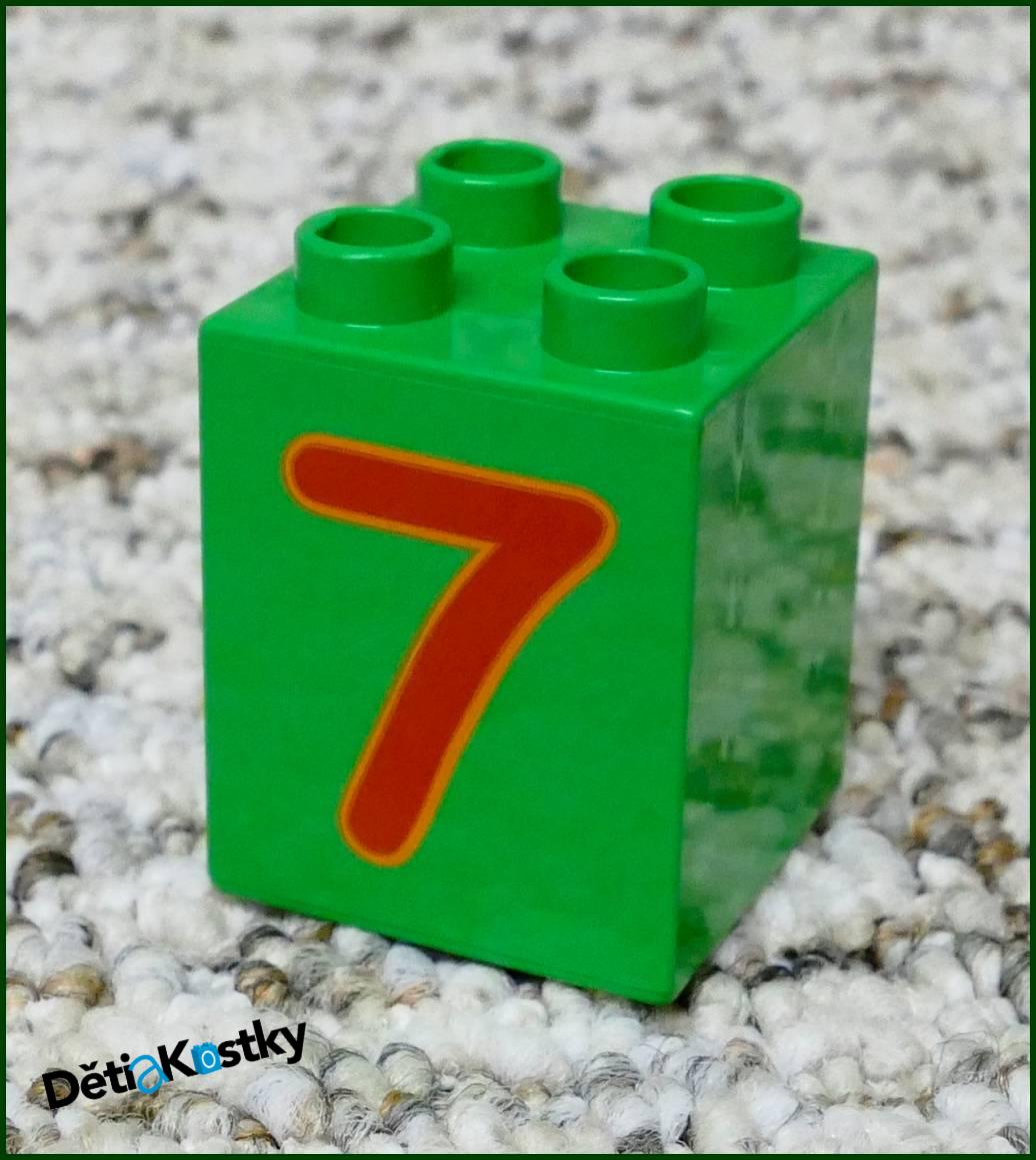 Lego® Duplo® Kostka 2x2x2 Zelená - Červená Sedmička