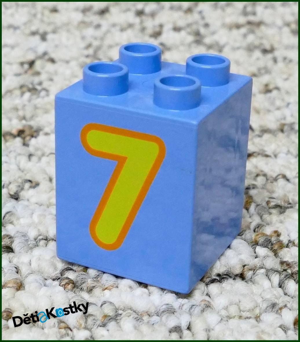 Lego® Duplo® Kostka 2x2x2 Modrá - Žlutá Sedmička