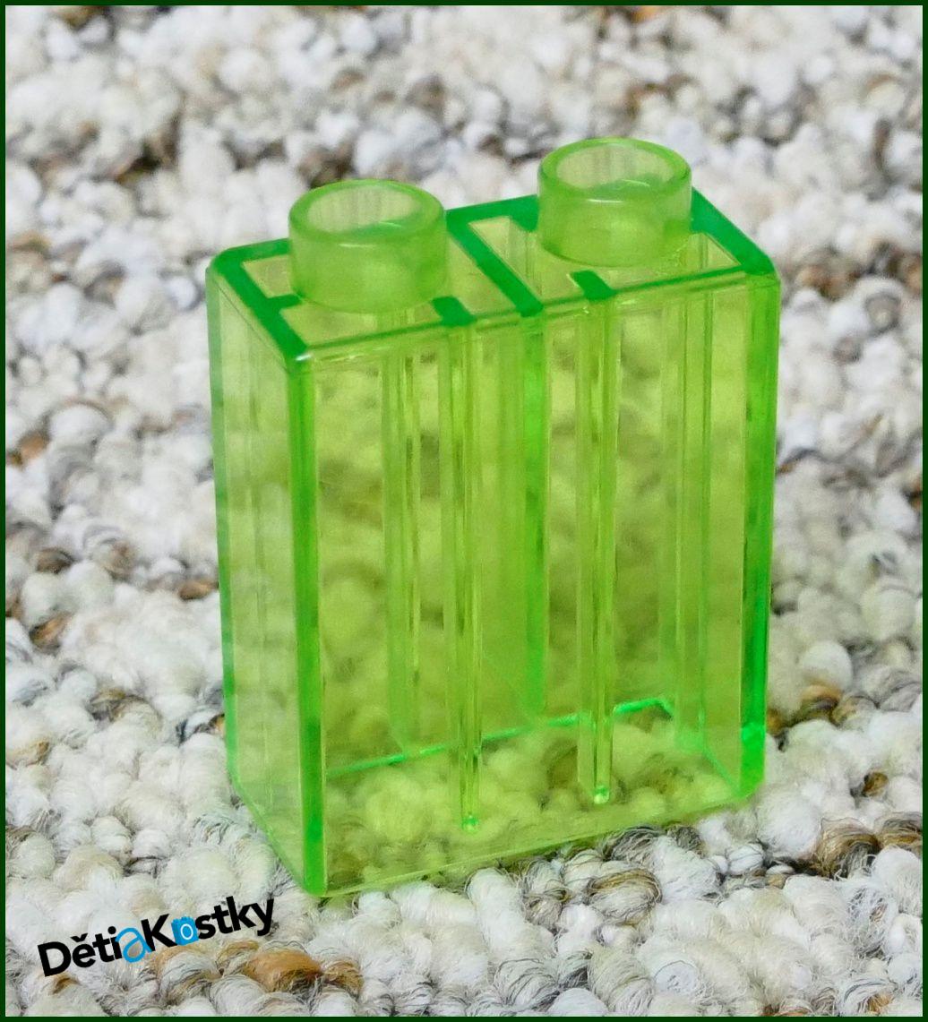 Lego® Duplo® Kostka 1x2x2 Průhledná Sv. Zelená
