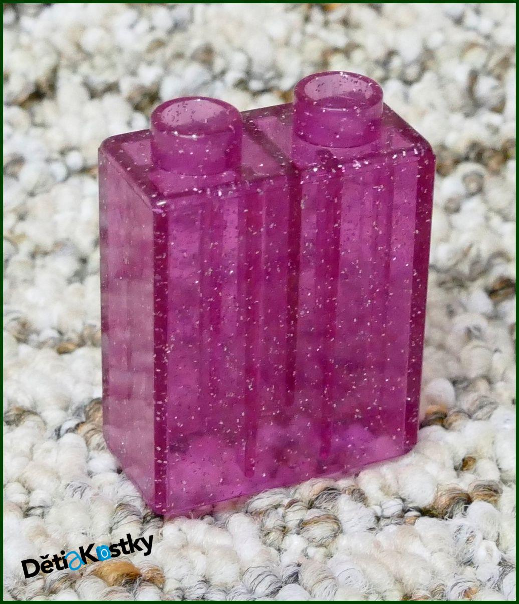 Lego® Duplo® Kostka 1x2x2 Průhledná Růžová