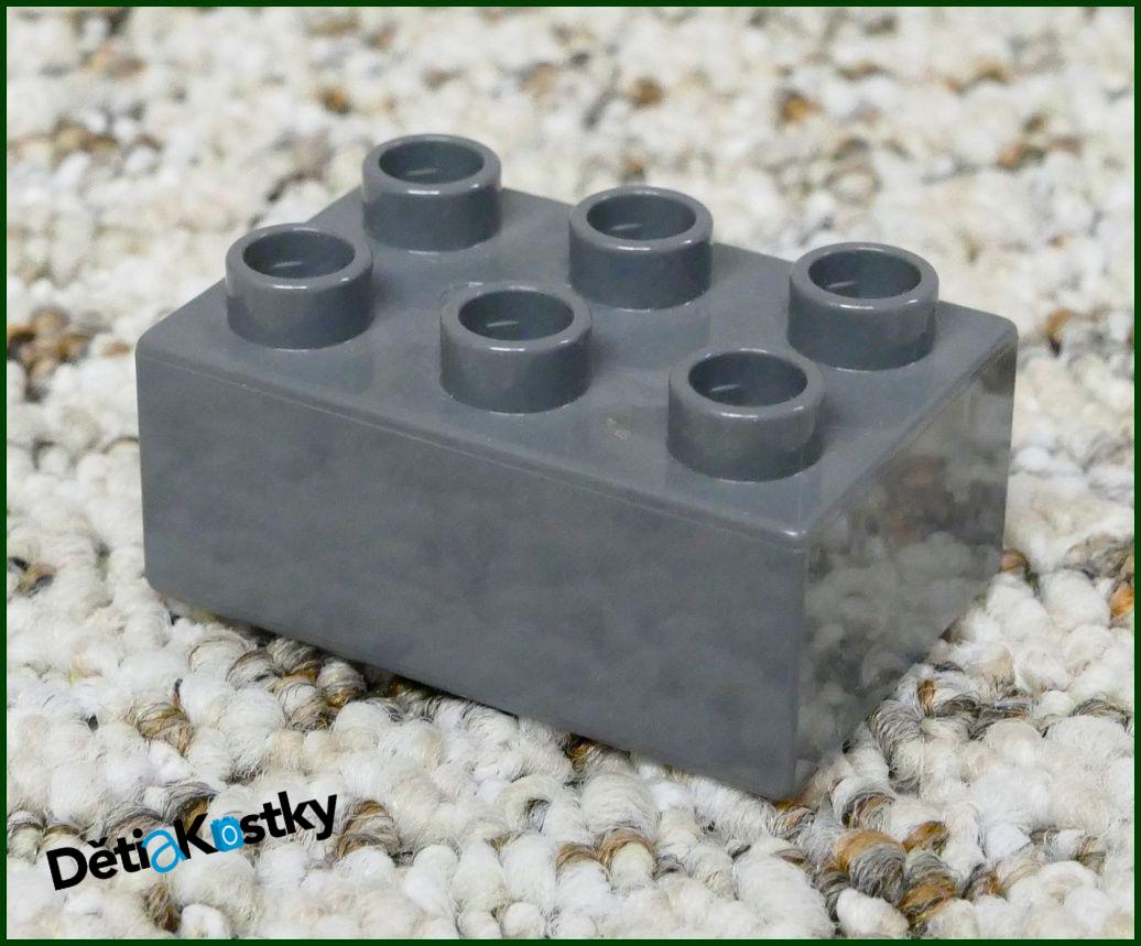 Lego® Duplo® Kostka 2x3 Tmavě Šedá