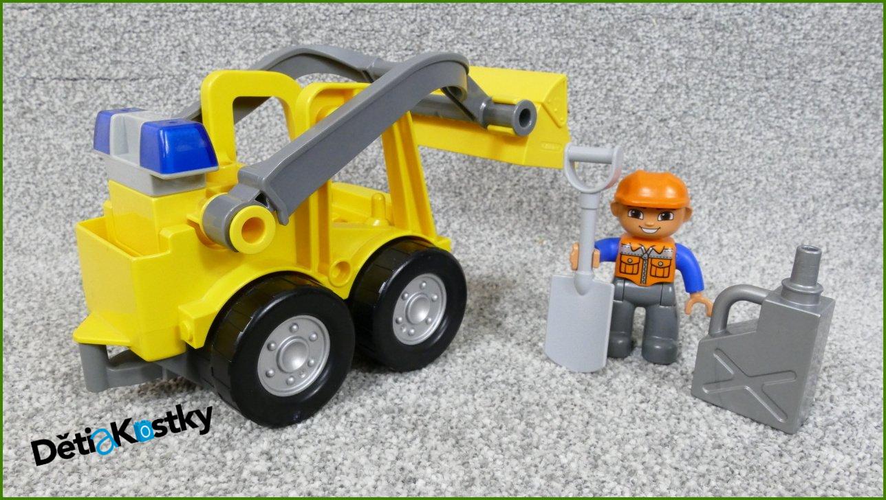 Lego® Duplo® Nakladač Žlutý s Figurkou, Majáčkem, Kanystrem