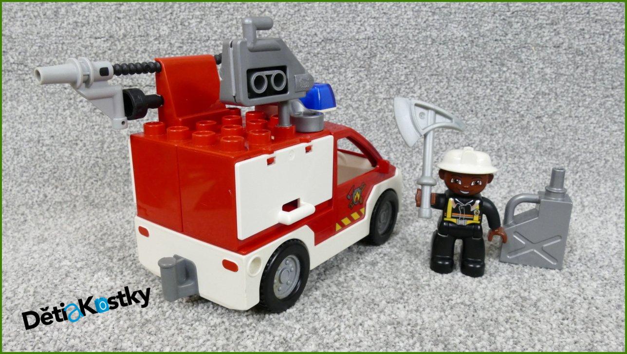 Lego® Duplo® Hasičské Auto s Kontejnery a Příslušenstvím
