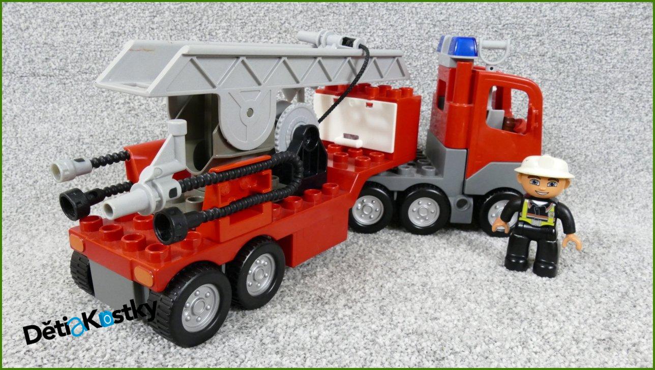 Lego® Duplo® Hasičské Auto s Návěsem a Příšlušenstvím