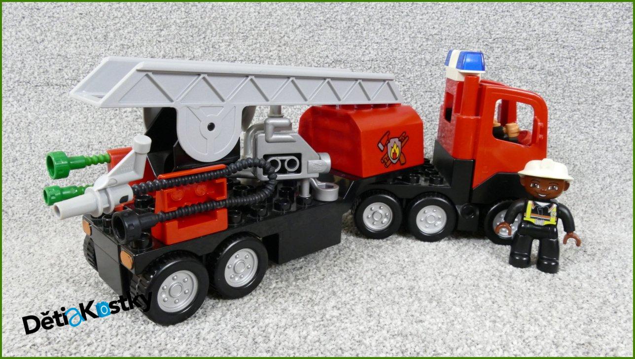 Lego® Duplo® Hasičské Auto s Návěsem a Příšlušenstvím