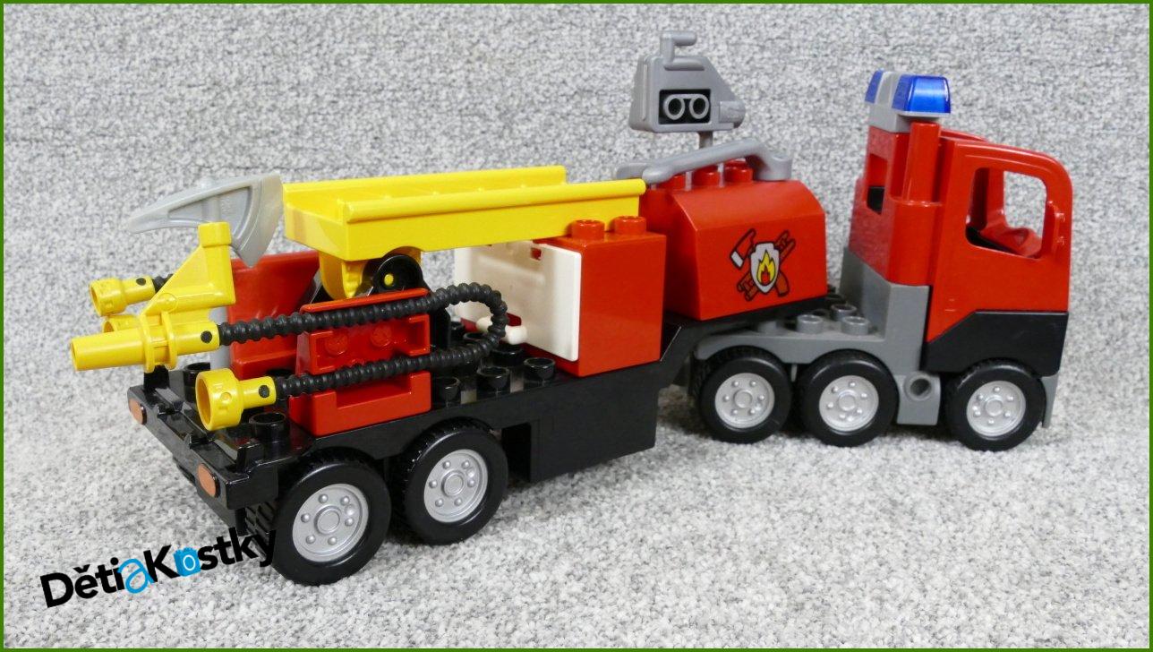 Lego® Duplo® Hasičské Auto s Návěsem a Příšlušenstvím