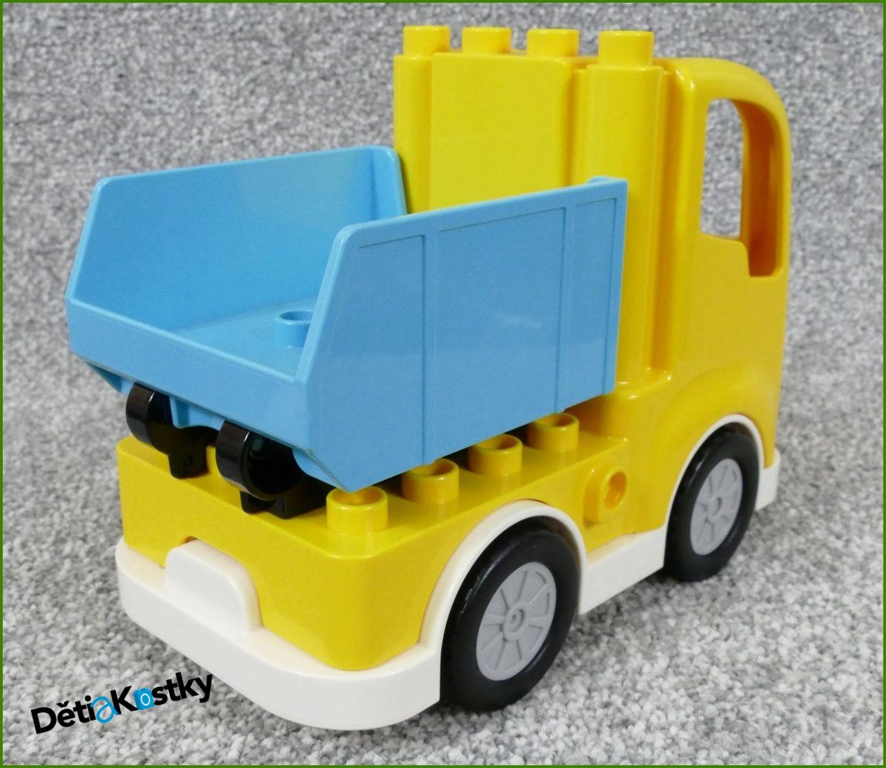 Lego® Duplo® Nákladní Auto Žluté - Tyrkysová Vyklápěcí Korba - Podvozek Setrvačník