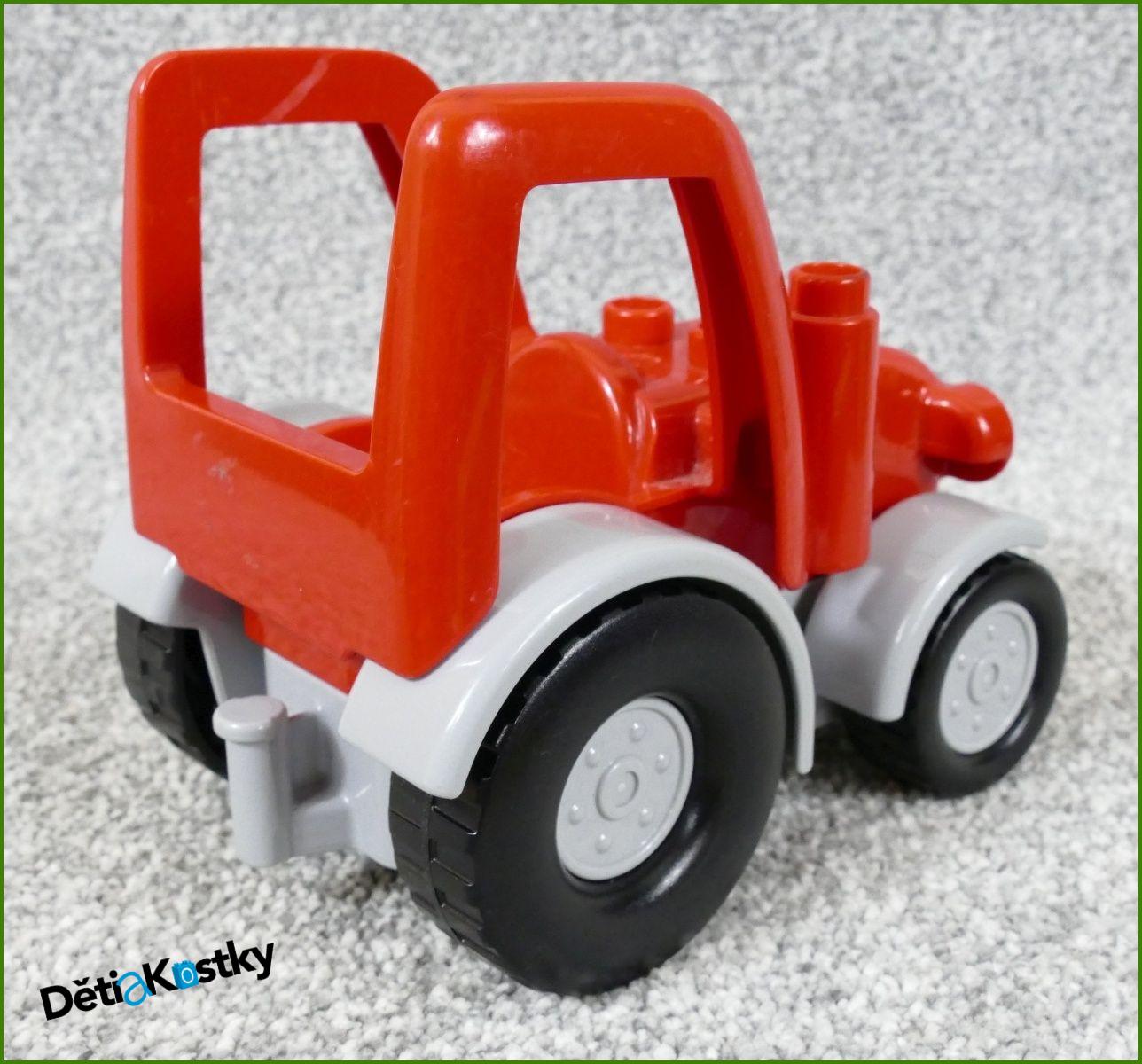 Lego® Duplo® Traktor Novější Červený - Šedá Kola