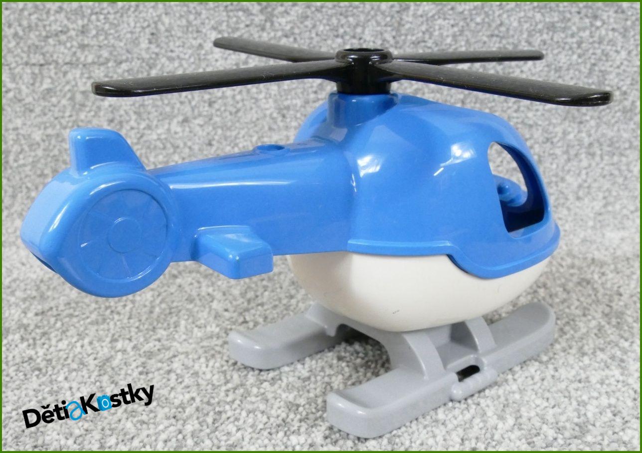 Lego® Duplo® Vrtulník Azurový Kulatý se Šedými Lyžinami