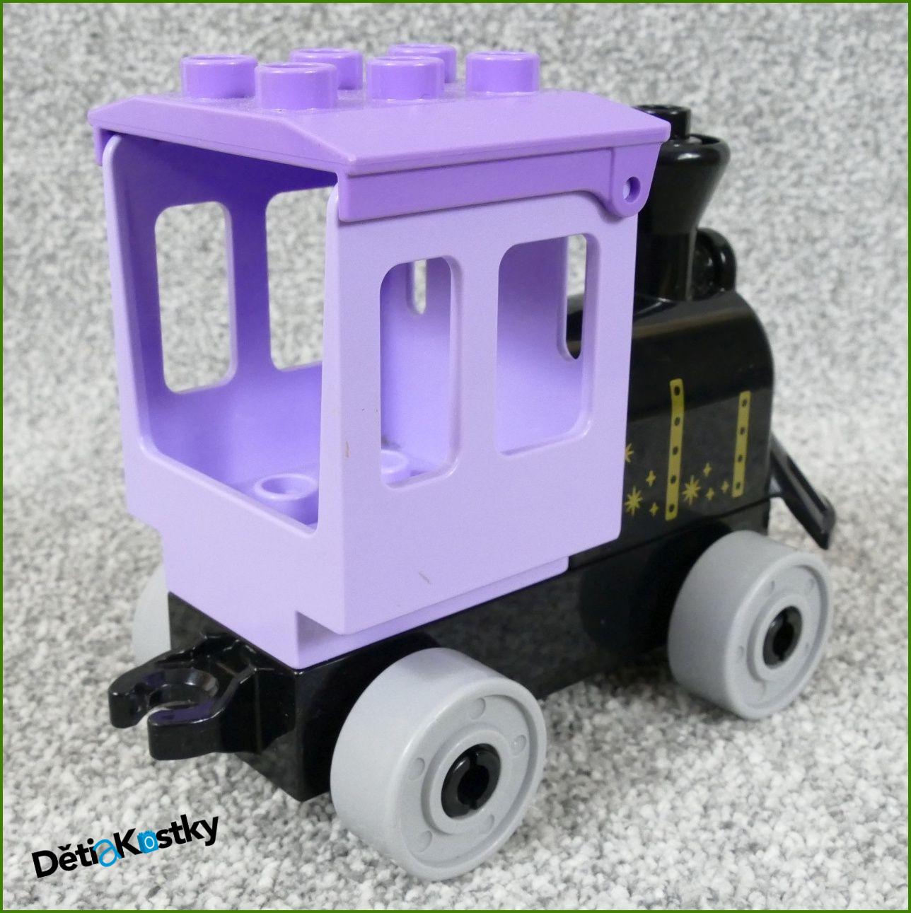 Lego® Duplo® Mašinka Parní Černá s Fialovou Kabinkou