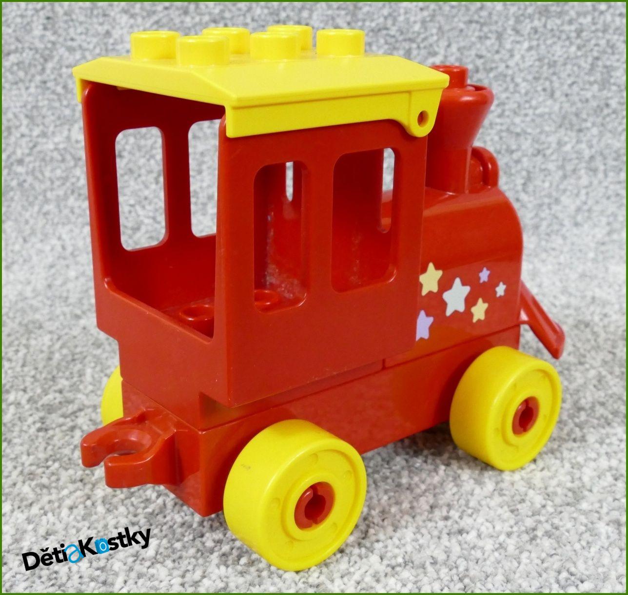 Lego® Duplo® Mašinka Parní Červená s Červenou Kabinkou