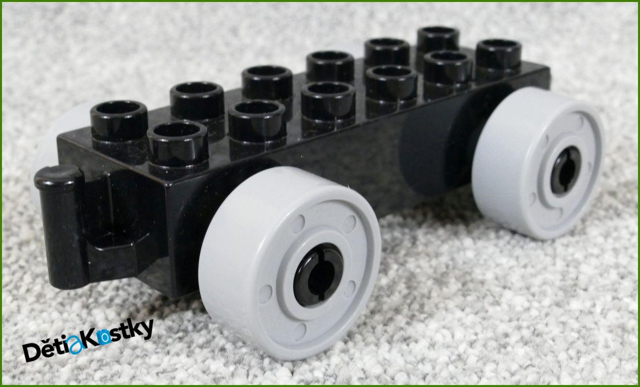 Lego® Duplo® Podvozek pro Auta Černý - Světle Šedá Kola