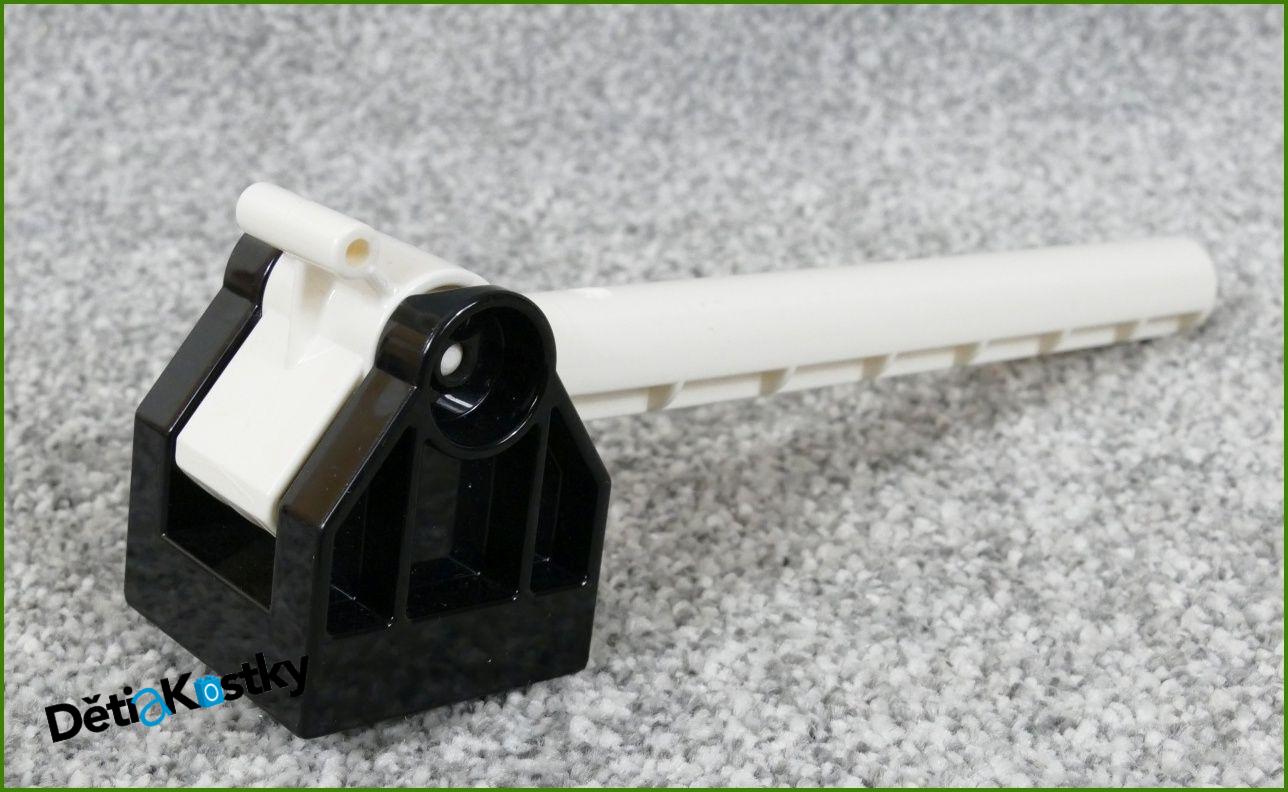 Lego® Duplo® Železniční Závora Novější Celá Bílá s Černým Podstavcem