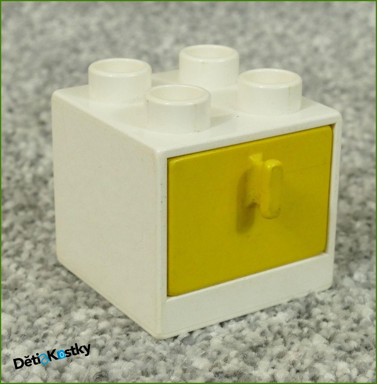 Lego® Duplo® Skříňka Malá Bílá/Žlutý Šuplík