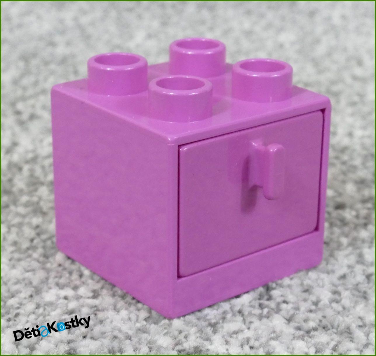 Lego® Duplo® Skříňka Malá Růžová/Tmavě Růžový Šuplík