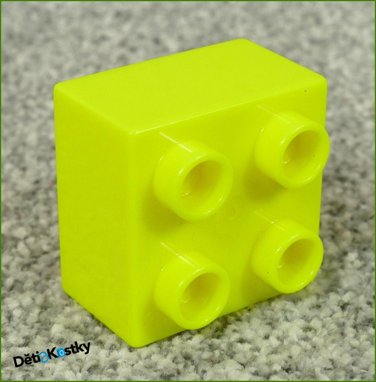 Lego® Duplo® Kostka 2x2 Fosforově Žlutá