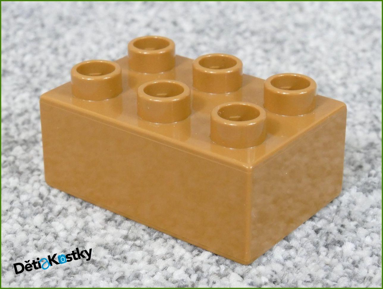 Lego® Duplo® Kostka 2x3 Světlounce Hnědá
