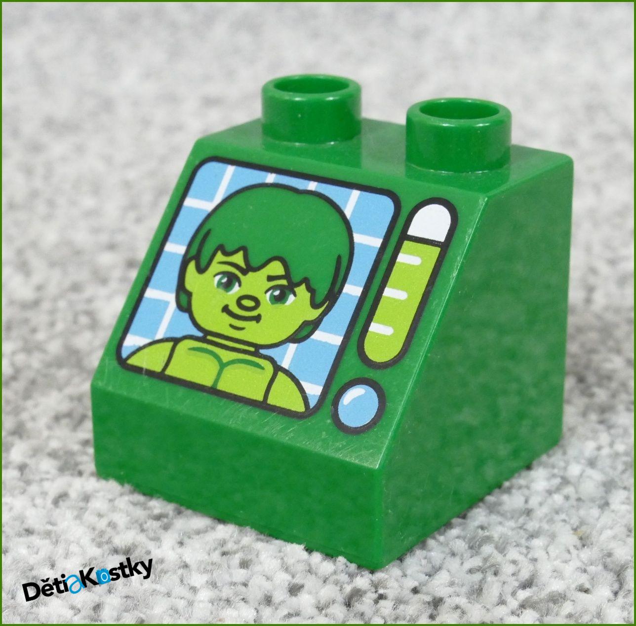 Lego® Duplo® Kostka 2x2 Tmavě Zelená - Hulk