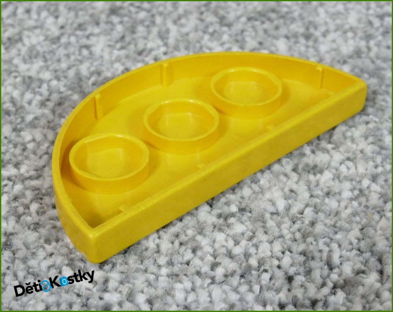 Lego® Duplo® Podložka/Destička 2x4 Nízká Žlutá Plochá Půlkulatá