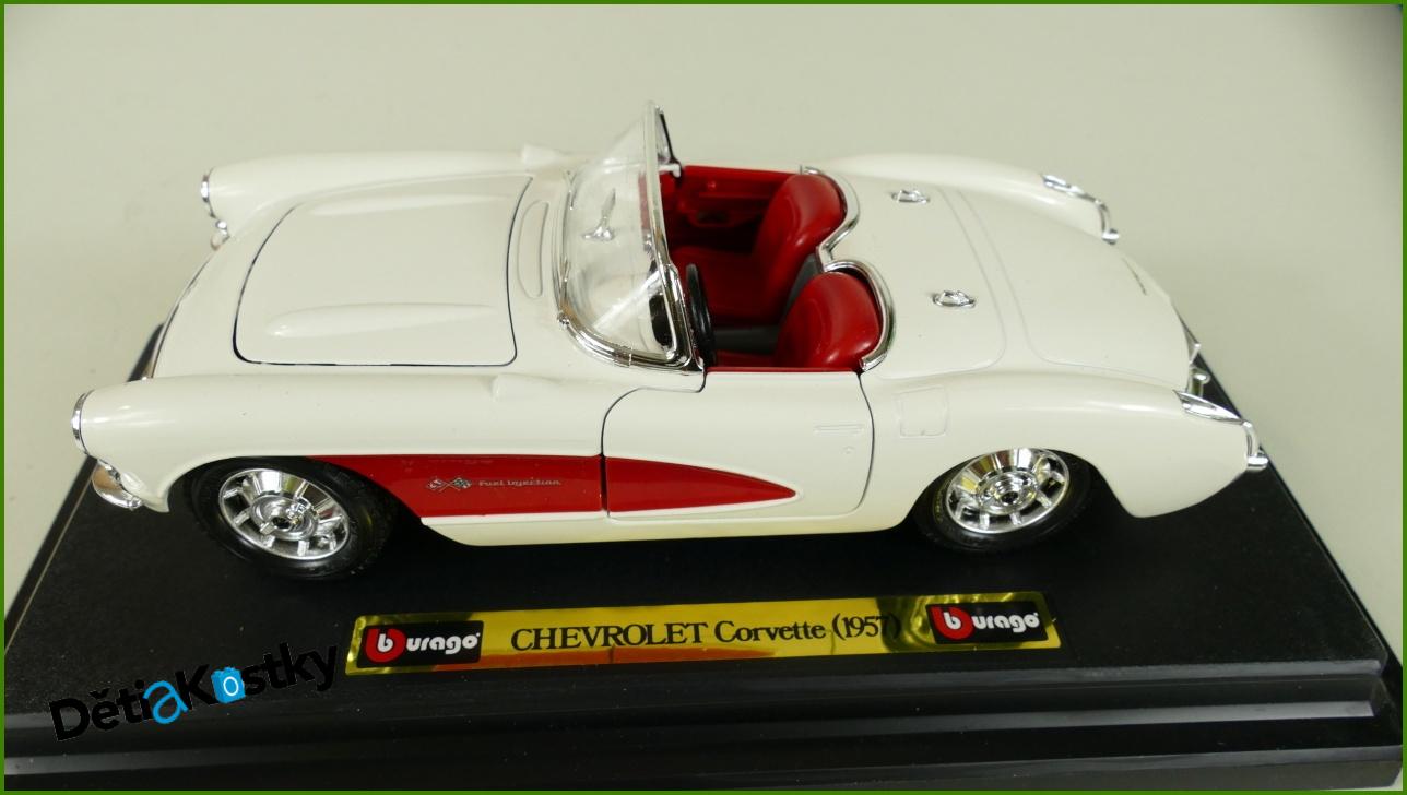 Model Auta Bburago 1:24 - Chevrolet Corvette (1957) s Krabicí - Viz Popis
