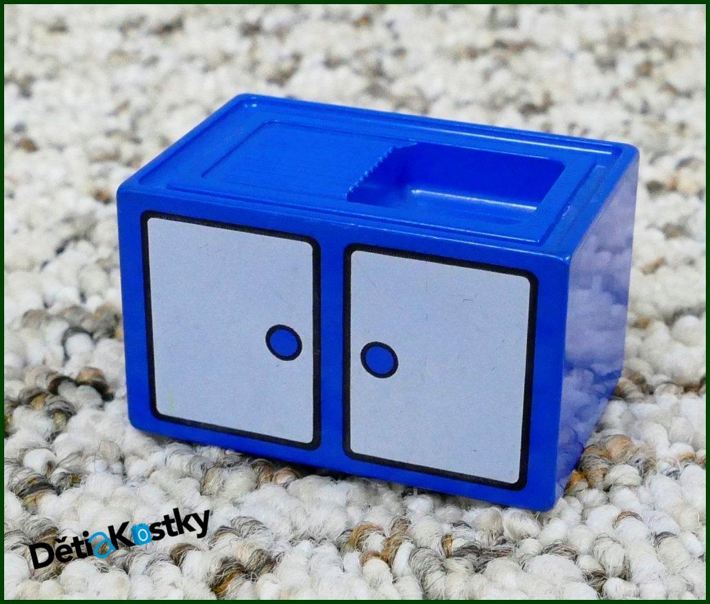 Lego® Duplo® Kuchyňská Linka s Dřezem a Dvířky Modrá
