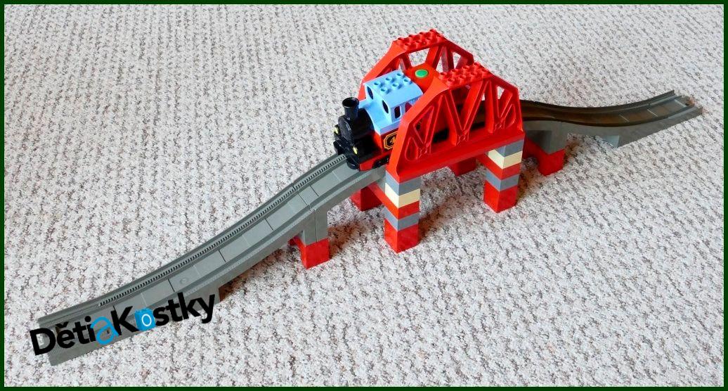 Lego® Duplo® Železniční Most s Červenými Oblouky - Barva Starší Šedá (Dark Grey)