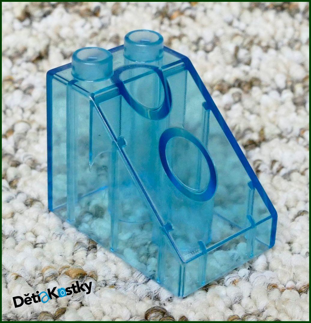 Lego® Duplo® Kostka 3x2x2 Zkosená Průhledná Sv. Modrá