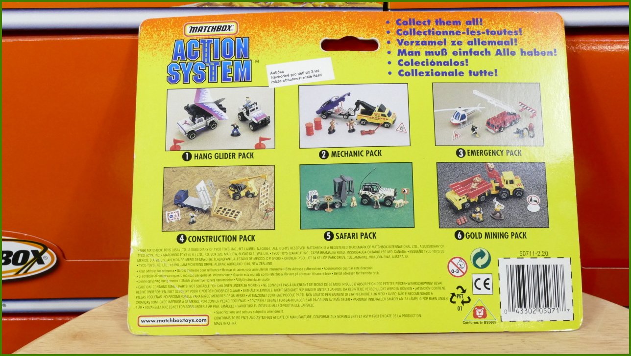 Matchbox Set Action System Mechanic - Otevřený - Chybí Autíčko