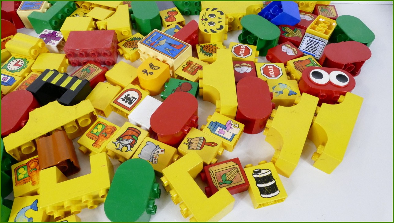 Lego® Duplo® Kostky Tvary 1,2 Kg - Horší Stav