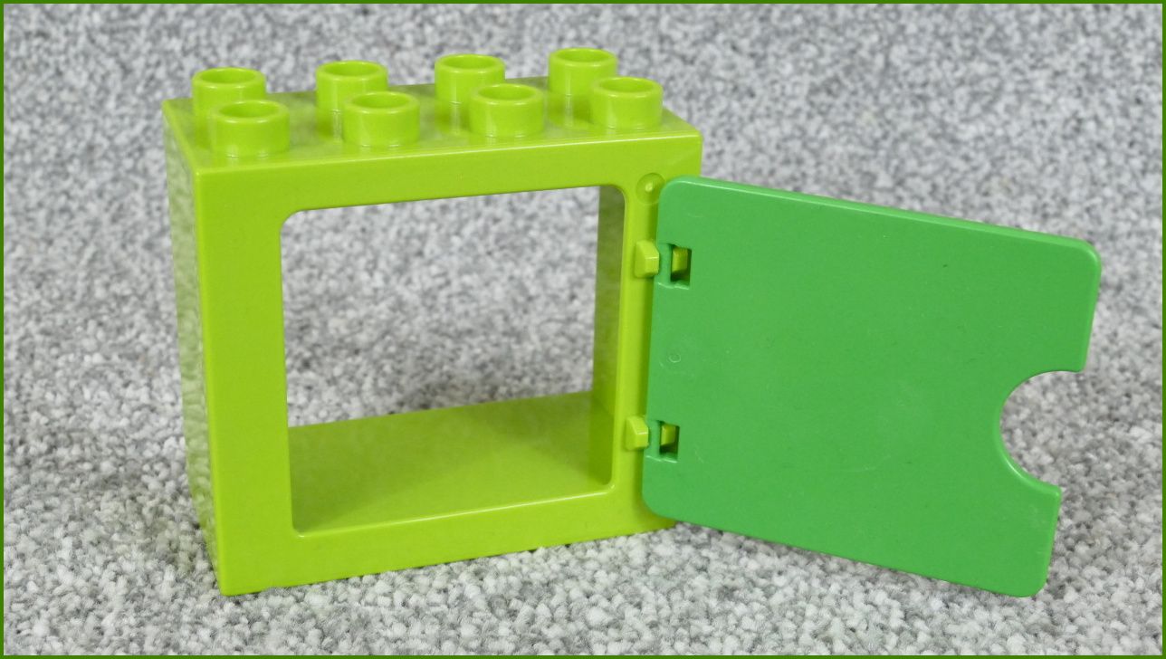Lego® Duplo® Kostka s Dvířky Limetka se Zelenými Dvířky - Trezor