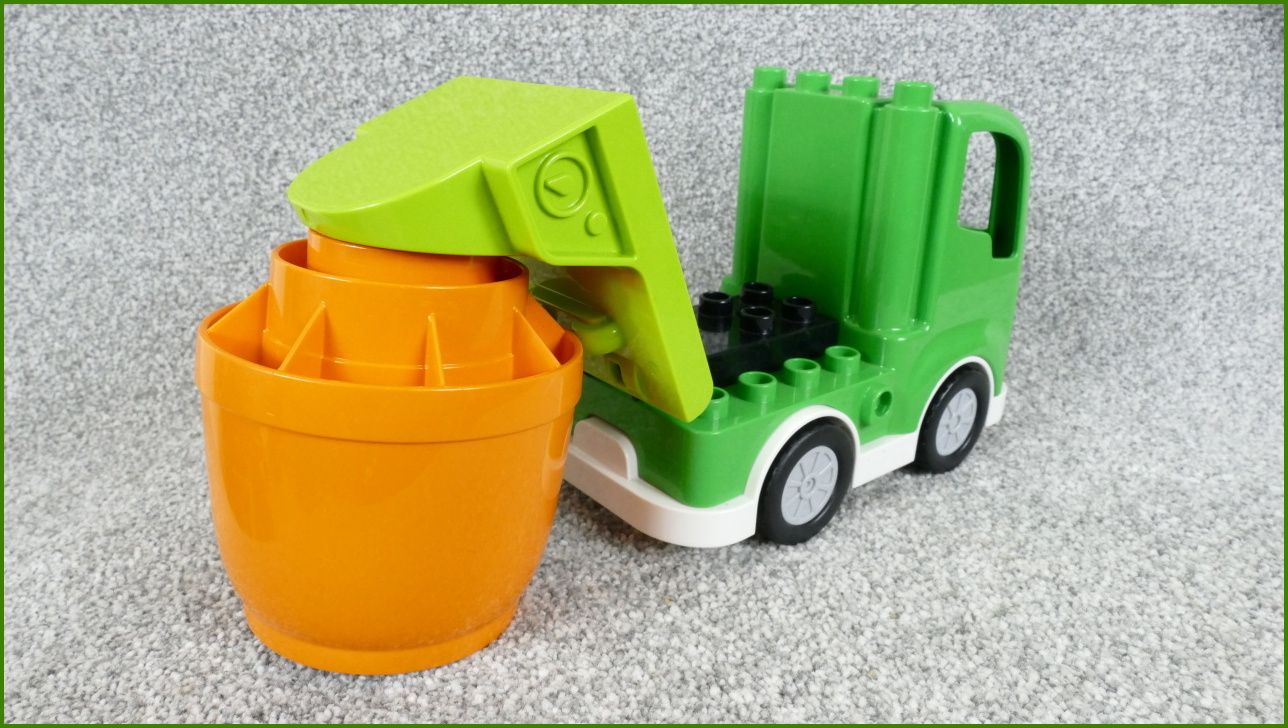 Lego® Duplo® Domíchávač Světle Zelený MIX456 - Oranžový Buben, Podvozek Setrvačník