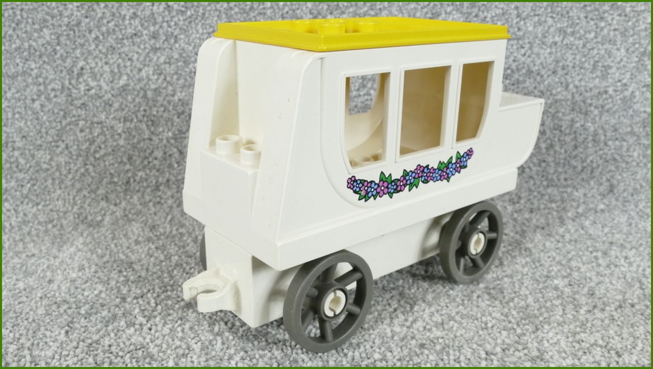 Lego® Duplo® Bílý Kočár/Dostavník se Stříškou
