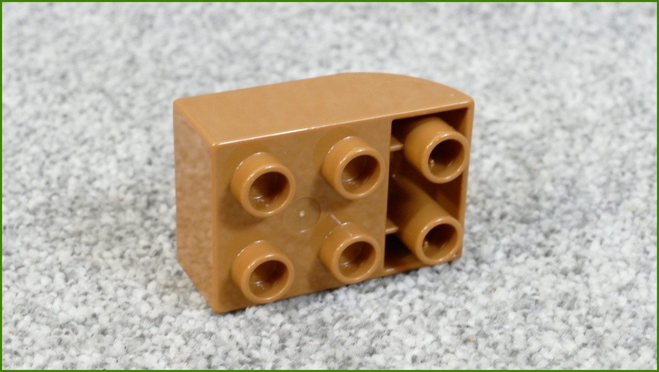 Lego® Duplo® Kostka 2x3 Invert Světlounce Hnědá - Nová