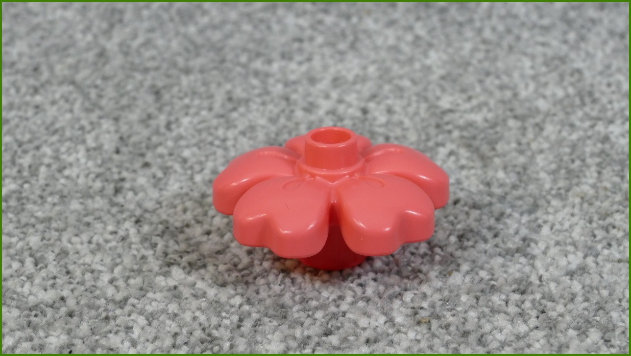 Lego® Duplo® Květina Fosforově Růžová s Tvarovanými Lístky - Nová