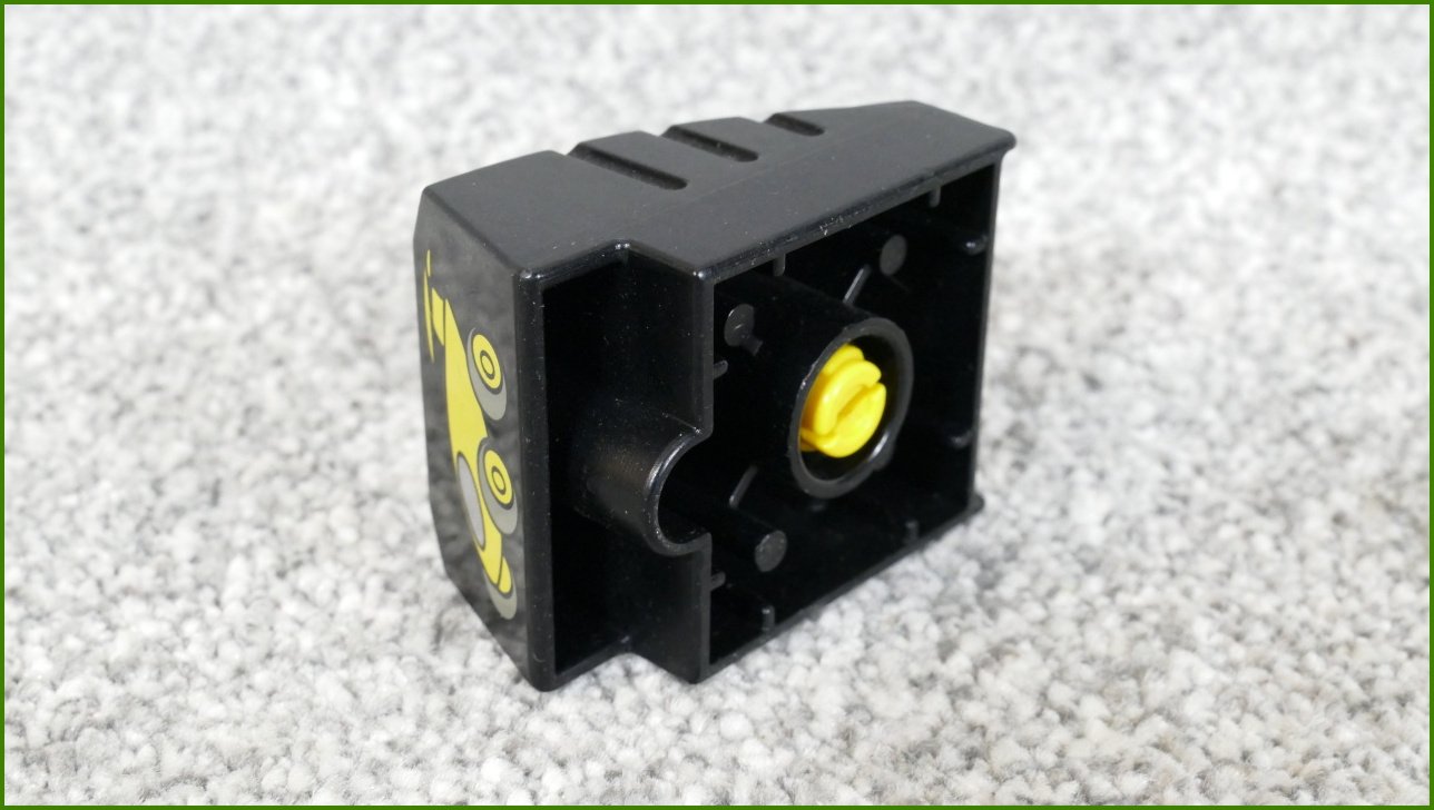 Lego® Duplo® Toolo® Kostka 2x2 - Černá (Obrázek Auta s Křídlem)