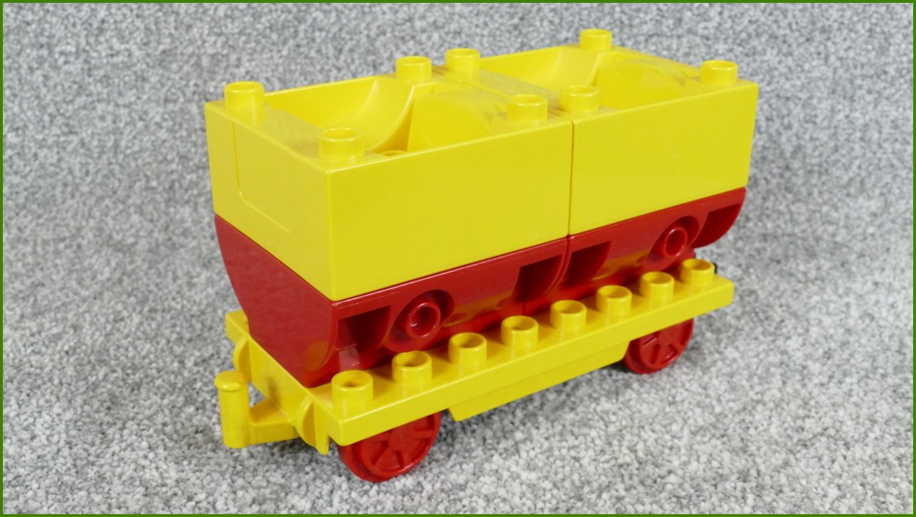 Lego® Duplo® Vagon Nákladní Žluto-Červené Kontejnery - Žlutý Podvozek