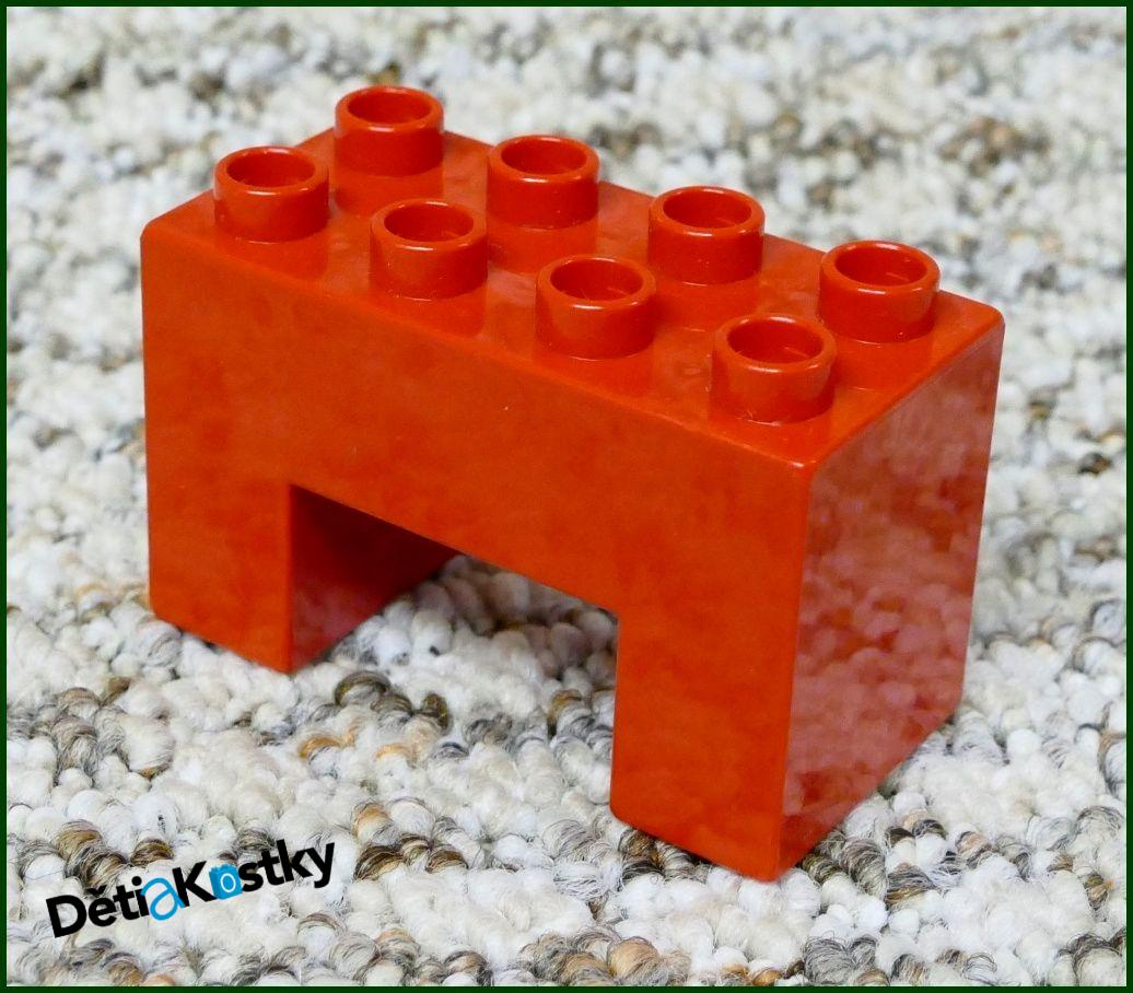Lego® Duplo® Kostka Podstavec Mostu 2x4 Červený