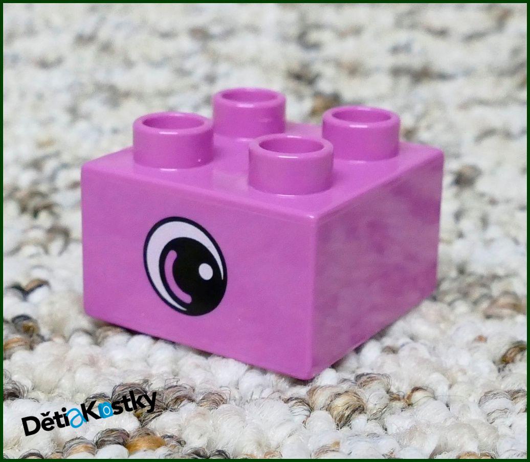 Lego® Duplo® Kostka Růžová 2x2 Oko Nový Typ