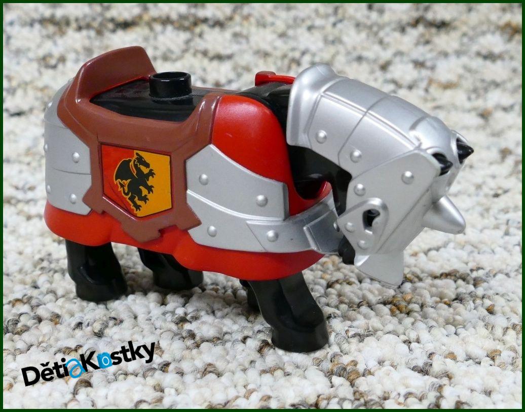 Lego® Duplo® Obrněný Kůň Černý - Červené Brnění