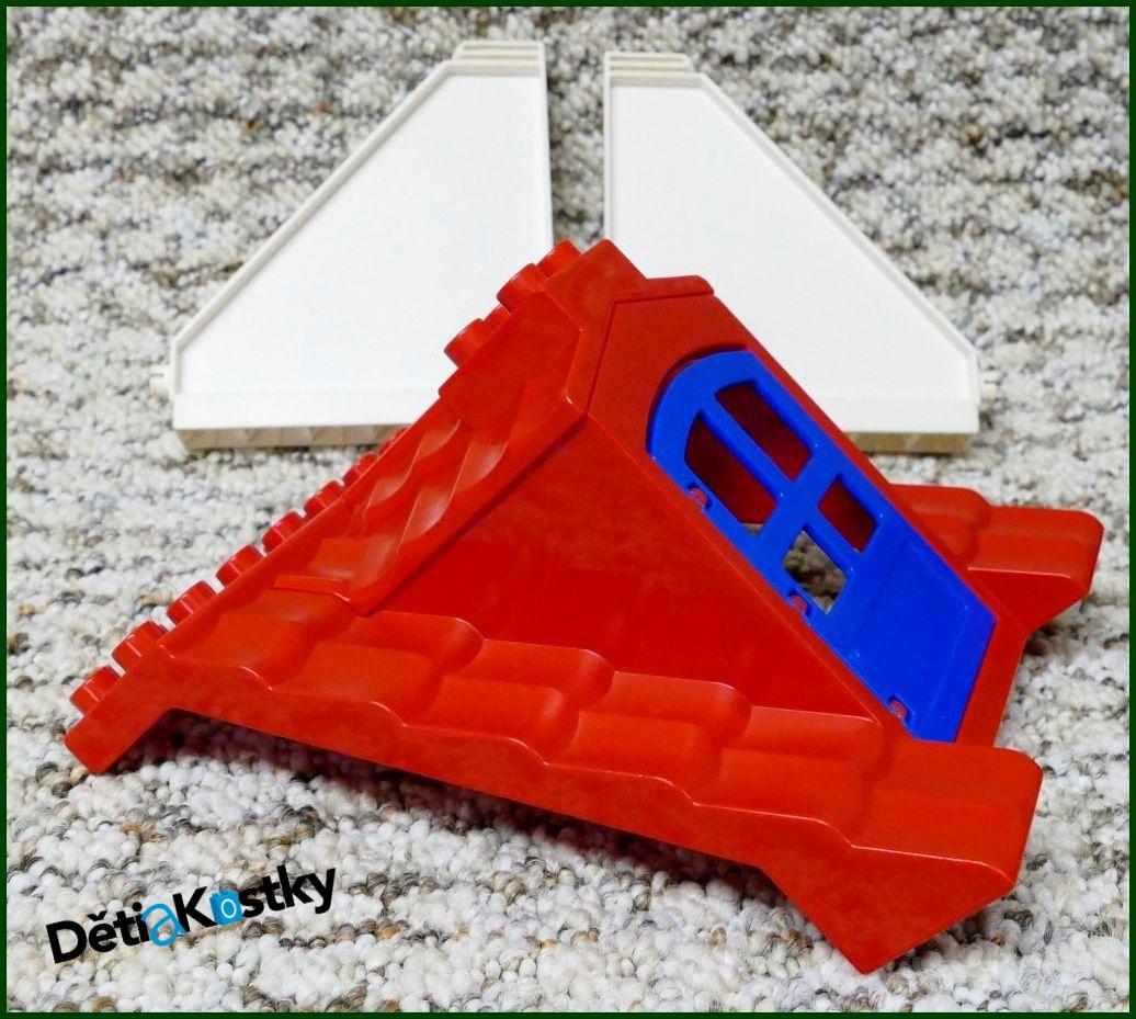 Lego® Duplo® Domeček - Červená Střecha, Bílé Bočnice, Modré Dveře