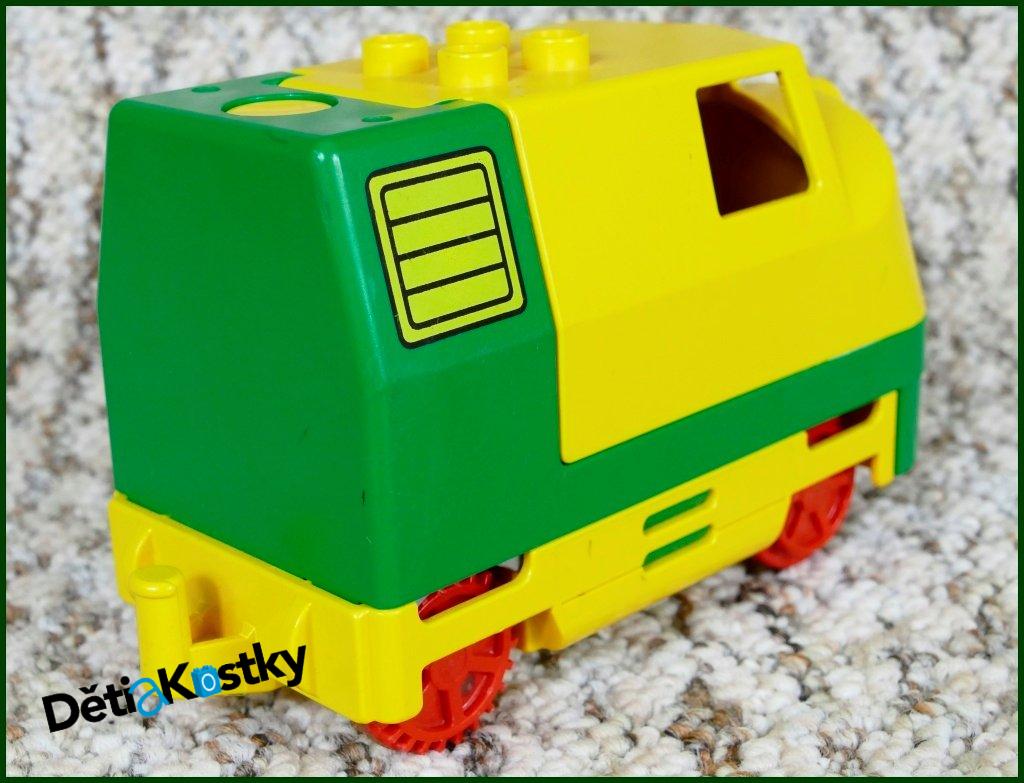 Lego® Duplo® Mašinka se Spodními Tlačítky - Zeleno/Žlutá