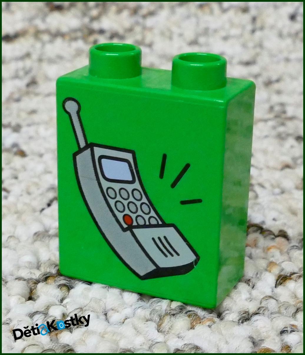 Lego® Duplo® Kostka 1x2x2 Světle Zelená - Telefon