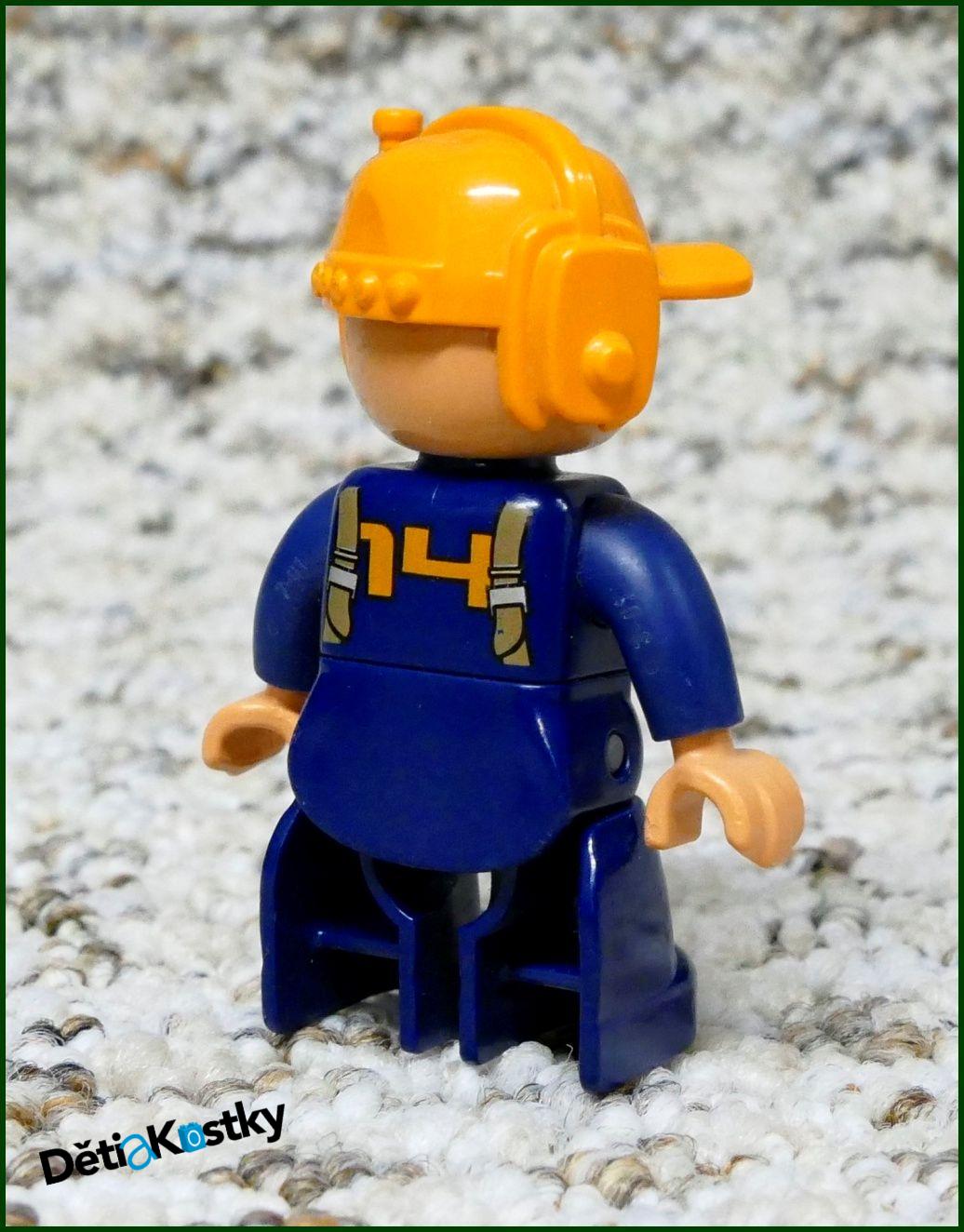 Lego® Duplo® Figurka Pilot Vrtulníku - Oranžová Helma