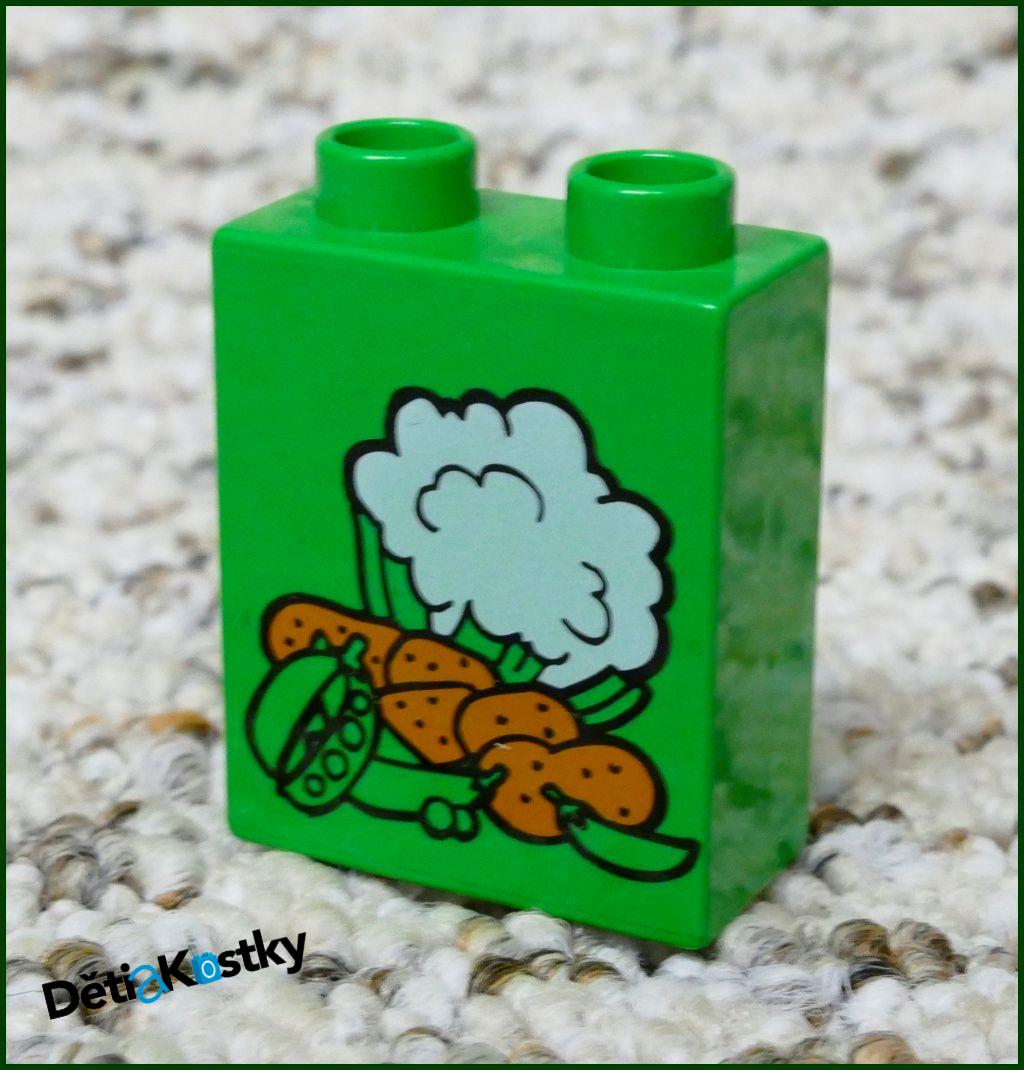 Lego® Duplo® Kostka 1x2x2 Sv. Zelená - Zelenina