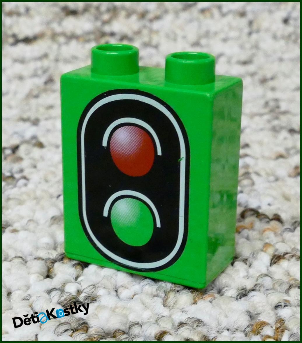 Lego® Duplo® Kostka 1x2x2 Světle Zelená - Semafor (2)