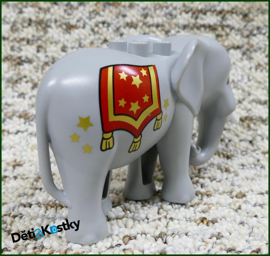 Lego® Duplo® Slon s Kly Cirkusový Novější Typ (Červená Dečka)